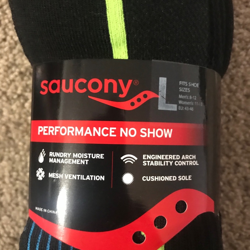 Saucony Men's 6 Pack Performance Socks |Size:8-12 - Picture 5 of 8